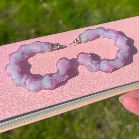 Handmade Y2K Open Hoop Earrings - Picture 3 of 16